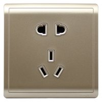 施耐德电气（Schneider Electric）丰尚系列 沉醉金 开关插座面板86型电源插座10只装套餐