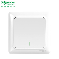施耐德电气（Schneider Electric） 一位单开单联单控 墙壁电源开关插座面板10A睿意白