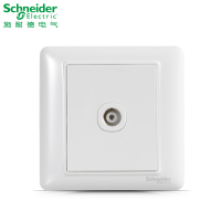 施耐德电气（Schneider Electric） 开关插座 单联电视插座面板 墙壁弱电有线TV 睿意白