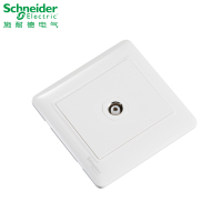 施耐德电气（Schneider Electric） 开关插座 单联电视插座面板 墙壁弱电有线TV 睿意白