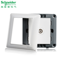 施耐德电气（Schneider Electric） 开关插座 单联电视插座面板 墙壁弱电有线TV 睿意白