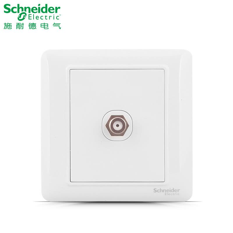 施耐德电气（Schneider Electric）开关插座 宽频电视插座面板 墙壁弱电 睿意白图片