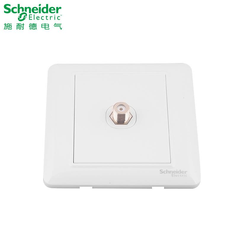 施耐德电气（Schneider Electric）开关插座 宽频电视插座面板 墙壁弱电 睿意白图片