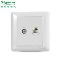 施耐德电气（Schneider Electric）开关插座 电脑电视插座 信息插座面板墙壁弱电 睿意白