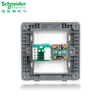 施耐德电气（Schneider Electric）电脑电话插座面板墙壁弱电 睿意白 电话+电脑插座