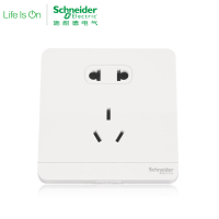 施耐德电气（Schneider Electric）二三插五孔插座墙壁电源开关 电源插座86型 绎尚镜瓷白10只装