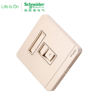 施耐德电气（Schneider Electric）开关插座 电话插座墙壁电话面板 弱电插座 绎尚薄暮金