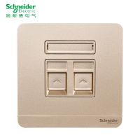 施耐德电气（Schneider Electric）开关插座 电脑电话插座 墙壁网络网线面板 绎尚薄暮金