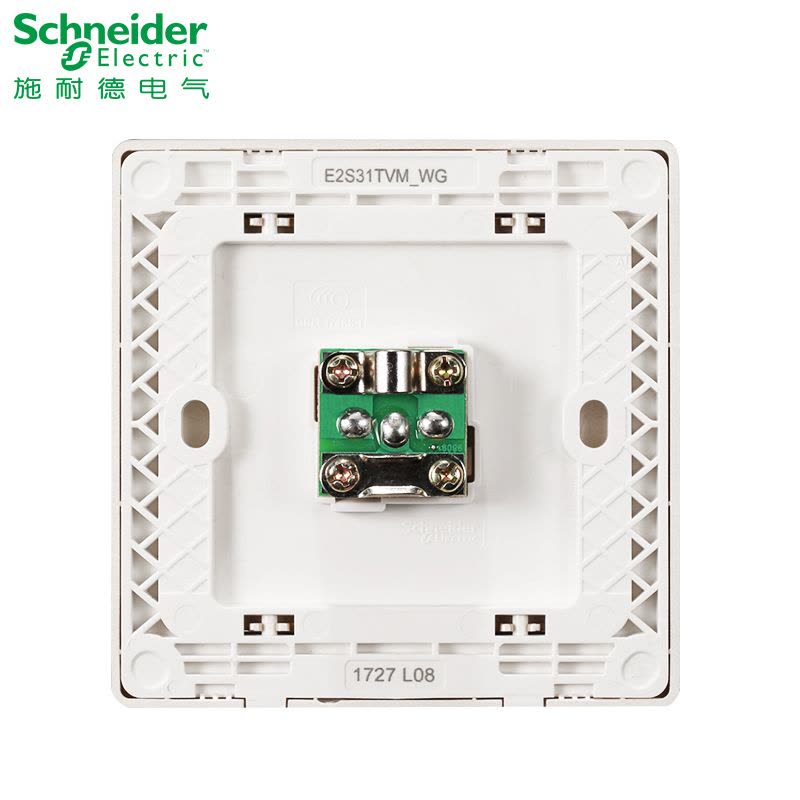 施耐德电气（Schneider Electric）开关插座86型 单联电视插座面板 弱电有线TV 轻逸格调金图片