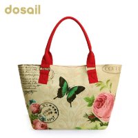 多彩汇 蝶恋香 欧美单肩手提女士休闲印花大包帆布包袋DS9001