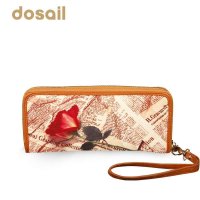 多彩汇 花报玫瑰 手拿包帆布女 秋冬女包印花包袋时尚钱包DS2001