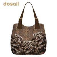 多彩汇 蛇之恋 秋冬新款帆布女包欧美单肩包印花纹理时尚包DS6002