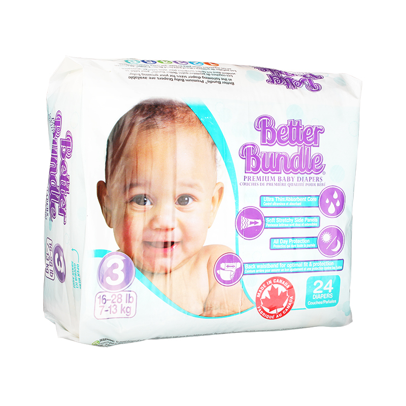 加拿大Better Bundle圣童婴儿纸尿裤 3段/M24片装 适合7-13kg宝宝