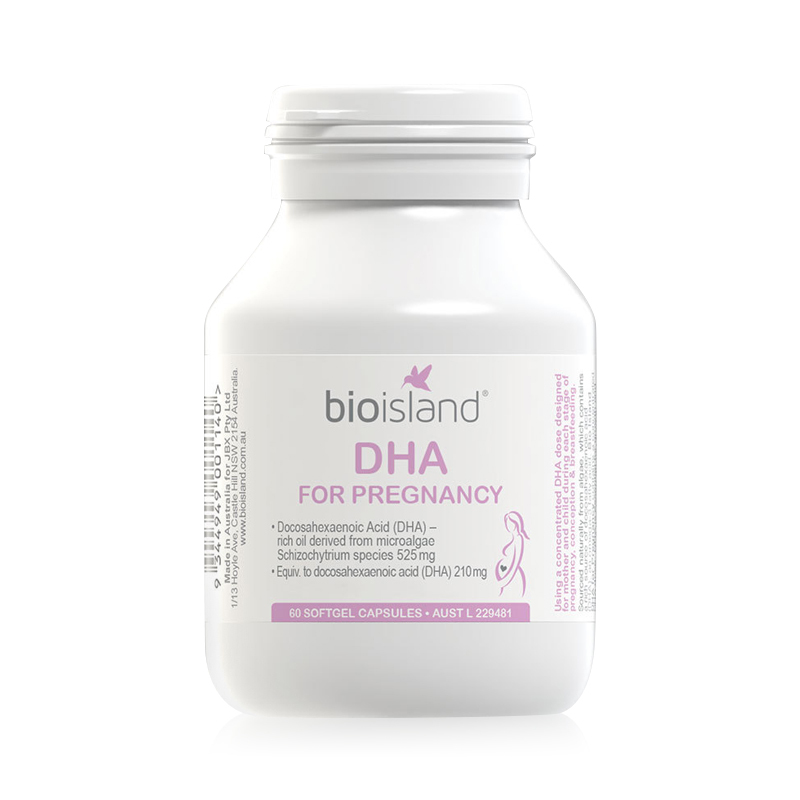 bio island孕妇专用DHA 海藻油孕期哺乳期营养维生素60粒