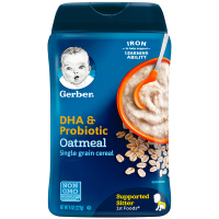 美国进口嘉宝1段辅食DHA益生菌燕麦米粉6个月以上宝宝227g