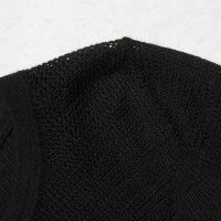 Lagogo2017年秋季新款圆领长袖针织衫女套头黑色修身显瘦上衣毛衣