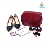 [鸡蛋城]韩国EVADA女包 纯色人造革绒面革单肩包 斜挎包