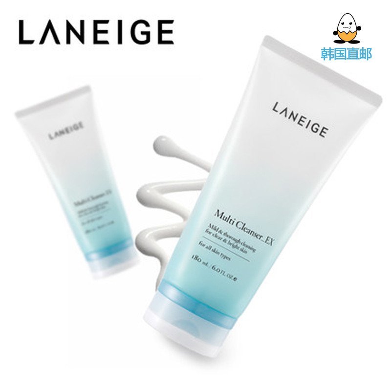 [鸡蛋城] LANEIGE/兰芝多效净肤洁颜膏180ml 四效合一洗面奶 洁面乳