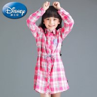绿盒子童装 迪士尼女童英伦格纹连衣裙 秋冬新款NQ505006