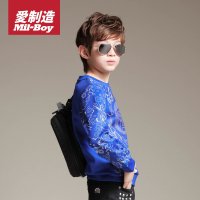绿盒子童装 爱制造男童 变形金刚印花空气层长袖卫衣 MQ538002