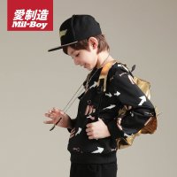 绿盒子童装 爱制造男童 空气层满版印花长袖卫衣MQ538025