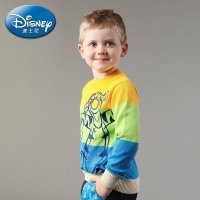 绿盒子童装迪士尼男童彩虹条纹毛衣 秋冬新款PD508001