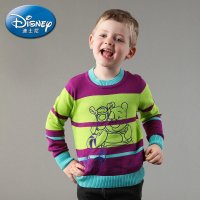 绿盒子童装迪士尼男童撞色条纹毛衣秋冬新款PD508002