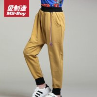 绿盒子童装爱制造男童印花针织长裤 秋冬新款MQ529015