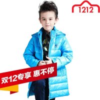 绿盒子童装爱制造男童百搭连帽长款羽绒服外套 秋冬新款MD412124