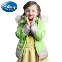 迪士尼正品 迪士尼维尼女童印花拼接羽绒服秋冬新款PD512011