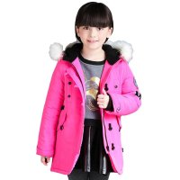 迪士尼正品 米妮女童加厚长款棉服 秋冬新款ND511007