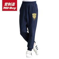 时尚风味 变形金刚印花针织长裤
