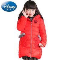 迪士尼正品 迪士尼米妮 女童编织手套口袋羽绒服
