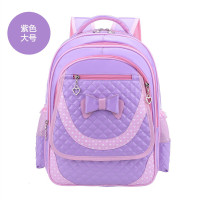 迪嘉乐(DI JIA LE)涤纶小学生书包女生1-3-6年级儿童pu皮防水透气双肩包8-10-12岁