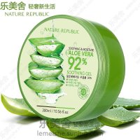 韩国Nature Republic自然乐园 纳益其尔芦荟舒缓保湿凝胶 芦荟胶1只装300ml 密集补水战痘修护