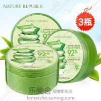 韩国Nature Republic自然乐园 纳益其尔芦荟舒缓保湿凝胶 芦荟胶3只装300ml*3 密集补水战痘修护