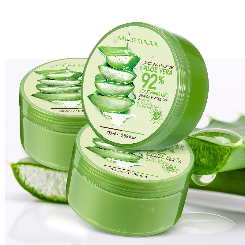 韩国Nature Republic自然乐园 纳益其尔芦荟舒缓保湿凝胶 芦荟胶3只装300ml*3 密集补水战痘修护