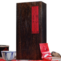 莫等闲 不忘初心 武夷山正山小种红茶250g 实木火烧做旧茶叶礼盒装