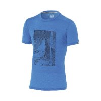 super.natural 瑞士 旅行休闲 男子天蓝麻灰马特洪峰印花T恤