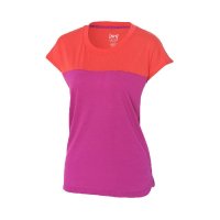 super.natural 瑞士 运动舒适 女子紫色拼色cool羊毛T恤