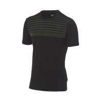 super.natural 瑞士 背部网眼透气 男子黑色cool羊毛跑步T恤