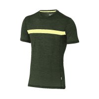 super.natural 瑞士 高透气网眼 男子军绿cool羊毛运动T恤