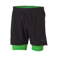 super.natural 瑞士 跑步免穿内裤 男子黑色含塑腿内搭短裤