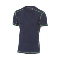 super.natural 瑞士 背部网眼透气 男子深蓝麻灰cool羊毛跑步T恤