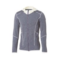 super.natural 瑞士 跑步恒温透气 男子银麻灰拼色带帽衫