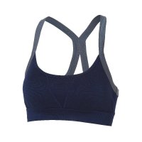 super.natural 瑞士 交叉肩带 女子深蓝cool羊毛运动胸衣