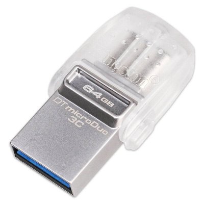 金士顿(Kingston)DTDUO3C 64GB USB3.1 和 Type-C 双接口 半透明U盘