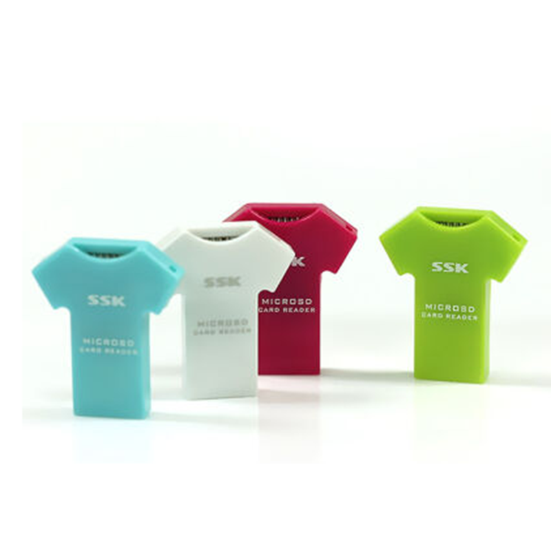 飚王(SSK)T恤型 TF卡 读卡器SCRS052(颜色随机)