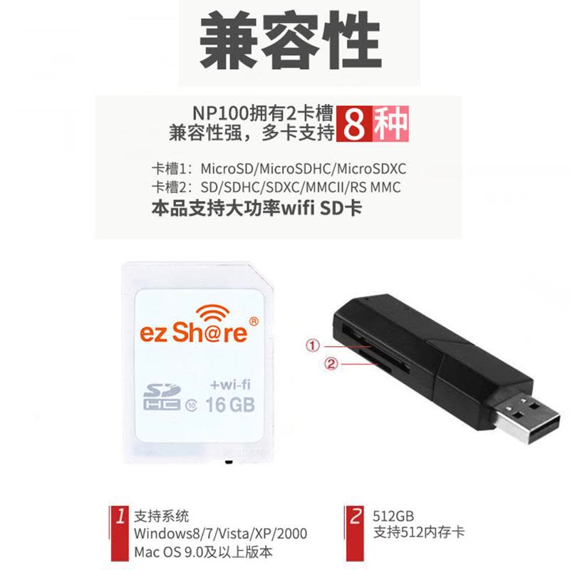易享派(ez Share )NP100 读卡器 WiFi SD卡 读卡器图片