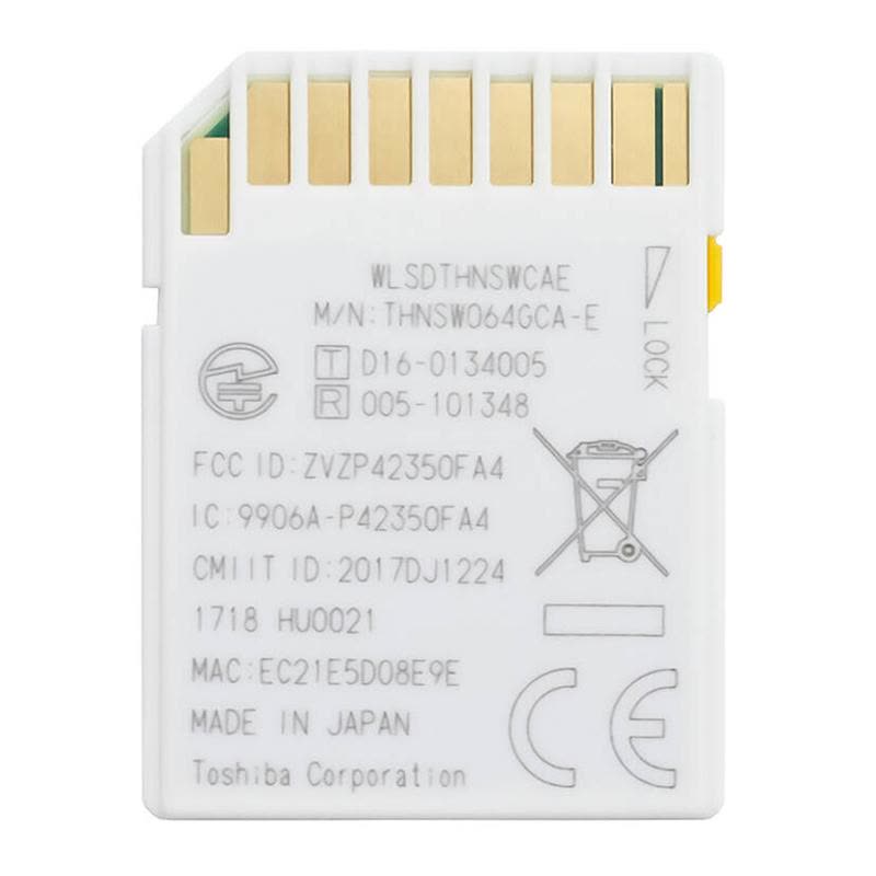 东芝（TOSHIBA)64G FlashAir 第四代无线Wifi SDXC存储卡U3 Class10 支持4K SD卡图片